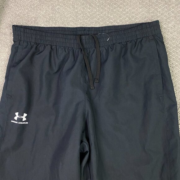 NWOT Under Armour UA Vital Woven Pants Mens XL Black Track Running Gym Ankle Zip - Picture 2 of 15